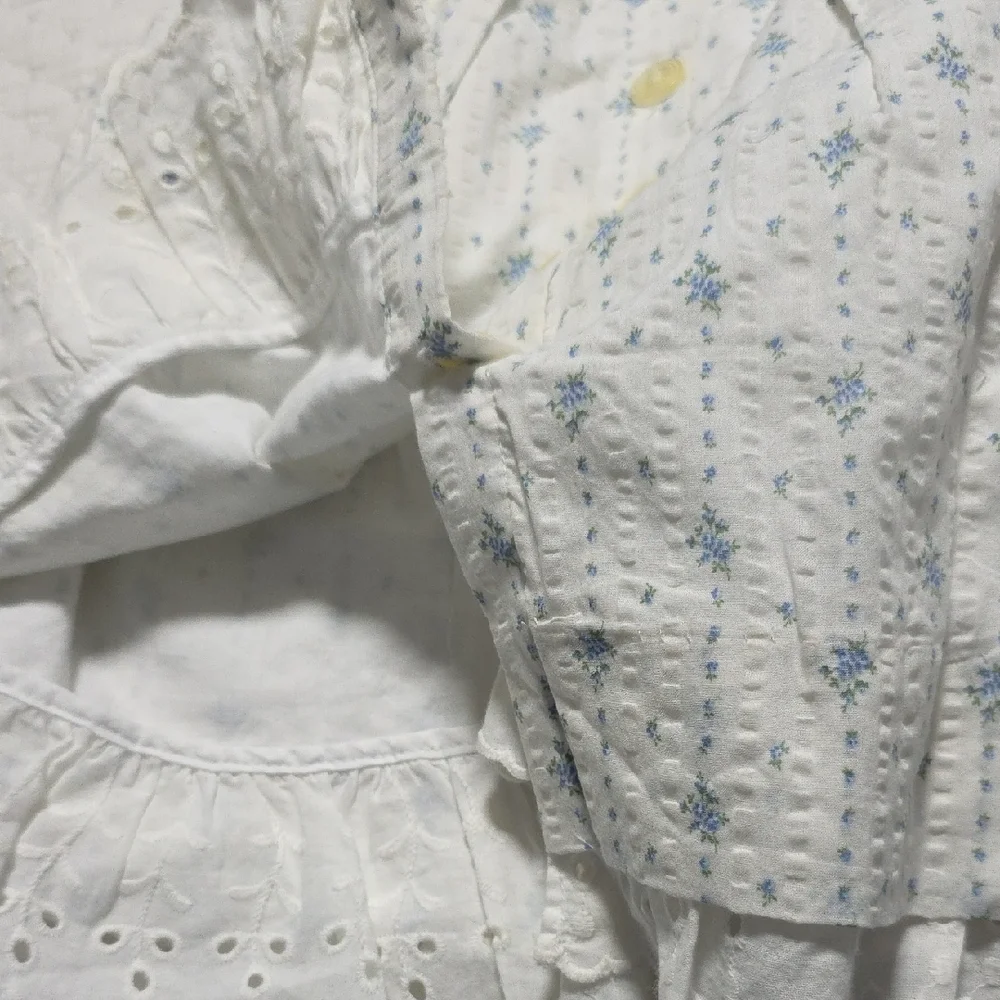 Ralph Lauren White and Blue Floral Dress - Picture 7 of 9